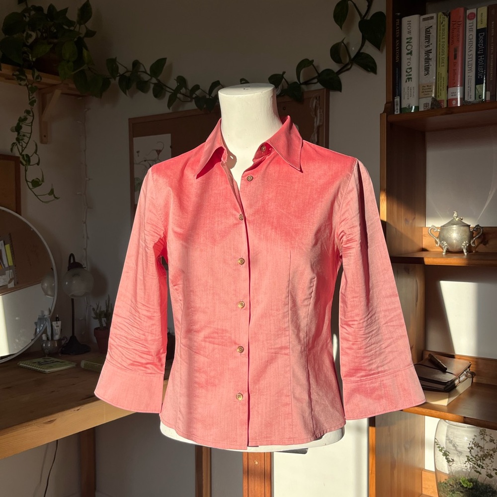 LOFT Coral Button-Down Women's Shirt